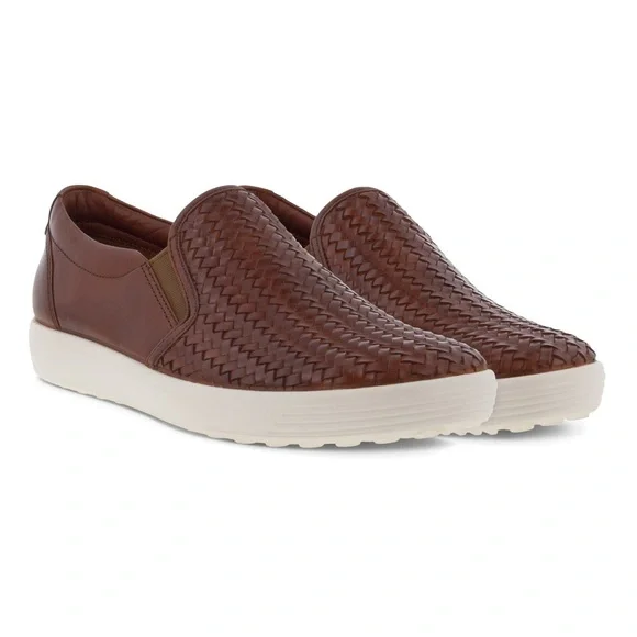 Ecco Shoes Ecco Soft Woven Cognac Slip On Size Eu 37 New